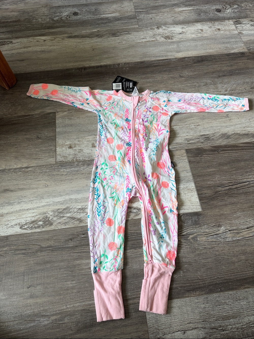 Bonds‎ Kids Floral Print Pink One-Piece Pajamas